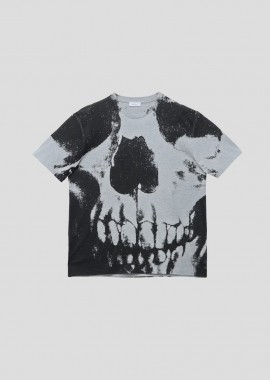 ALEXANDER MCQUEEN Ανδρικό Γκρι Men's Skull T-shirt