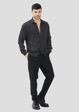 I'M BRIAN Ανδρικό Μαύρο Black Elegant Trousers