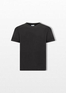 COURRÈGES Ανδρικό Μαύρο Logo-Embroidered Cotton T-shirt