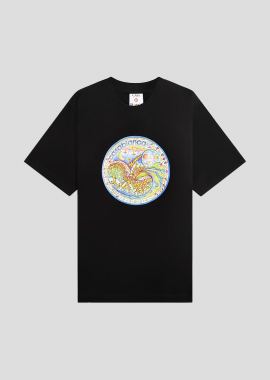 CASABLANCA - CASABLANCA Ανδρικό Μαύρο The Four Elements T-Shirt