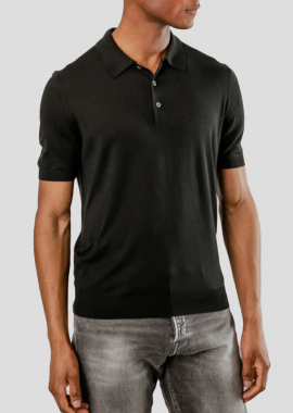 GRAN SASSO - GRAN SASSO Ανδρικό Μαύρο Polo T-shirt