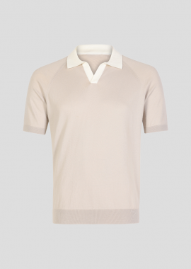 GRAN SASSO Ανδρικό Μπεζ Polo T-shirt
