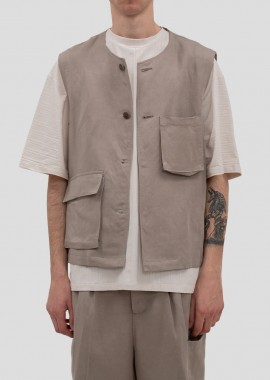 COSTUMEIN - COSTUMEIN Ανδρικό Γκρι Lightweight Vest Jacket