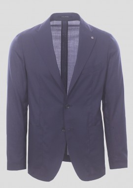 TAGLIATORE Ανδρικό Μπλε Wool And Silk Superlight Dakar Jacket