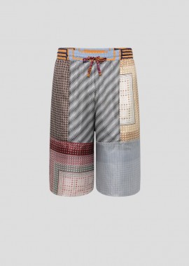 MARINE SERRE Ανδρικό Πολύχρωμο Regenerated Silk Scarves Bermudas