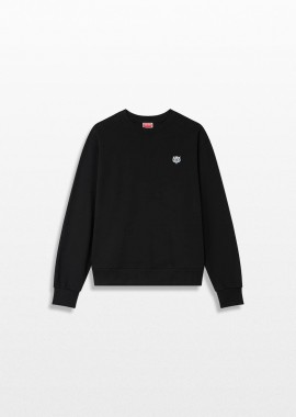 KENZO - KENZO Ανδρικό Μαύρο Embroidered Sweatshirt In Cotton
