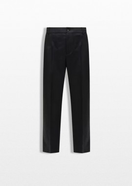 MONCLER - MONCLER Ανδρικό Μαύρο Wool Flannel Tailored Trousers