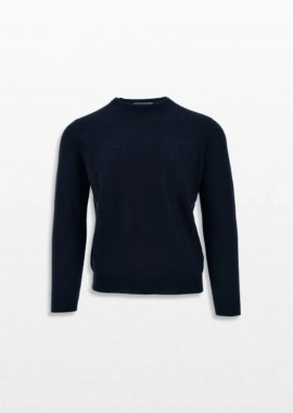 +39MASQ - +39MASQ Ανδρικό Μπλε Crew Neck Sweater Blue