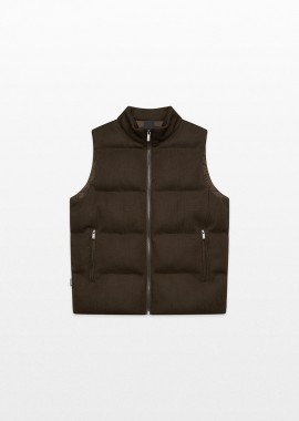 UNITY Ανδρικό Καφέ Knit Sleeveless Down Jacket