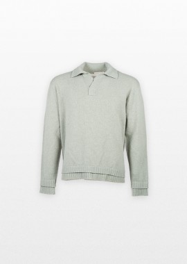 ATOMO FACTORY Ανδρικό Πράσινο Sweater With Collar