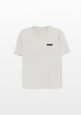 GIVENCHY - GIVENCHY Ανδρικό Γκρι Grosgrain Givenchy Patch T-shirt