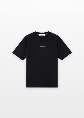 STONE ISLAND Ανδρικό Μαύρο Combed Organic Cotton Jersey T-Shirt