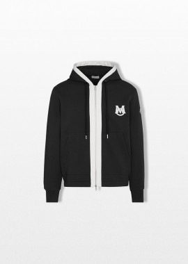 MONCLER Ανδρικό Μαύρο Zip-Up Cardigan