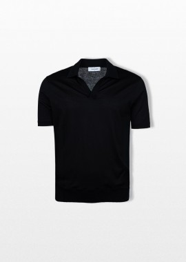 GRAN SASSO - GRAN SASSO Ανδρικό Μαύρο Jersey Poloshirt
