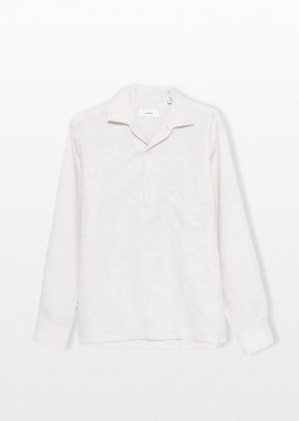 LARDINI Ανδρικό Λευκό Long-Sleeved Polo Shirt