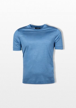 GRAN SASSO Ανδρικό Μπλε Round Neck T-Shirt