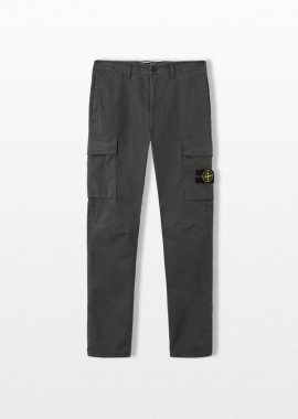 STONE ISLAND Ανδρικό Γκρι Cargo Trousers with Zip Pockets