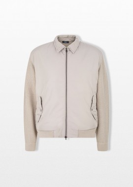 HERNO - HERNO Ανδρικό Μπεζ Bomber Jacket