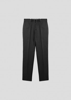 LARDINI - LARDINI Ανδρικό Μαύρο Straight-Leg Pleated Trousers