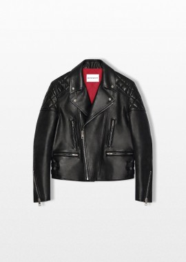GIVENCHY - GIVENCHY Ανδρικό Μαύρο Zipped Biker Blouson
