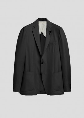 LARDINI Ανδρικό Μαύρο Man Jacket Special Line Drop 7 Reg