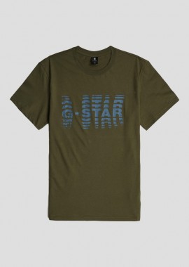 G-STAR - G-STAR Ανδρικό Χακί Shattered T-Shirt In Green