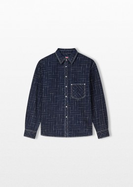 KENZO Ανδρικό Μπλε Weave Shirt