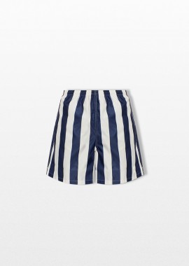 AMI PARIS - AMI PARIS Ανδρικό Πολύχρωμο Striped Swim Shorts