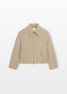 AMI PARIS Ανδρικό Μπεζ Zipped Jacket