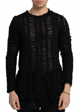 ISSI - ISSI Ανδρικό Μαύρο Raw-Trim Jumper