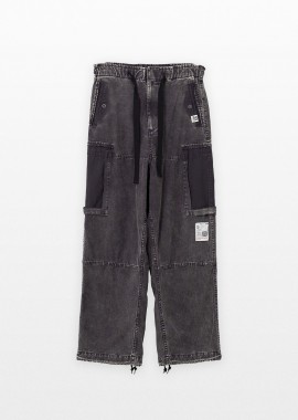 MAISON MIHARA YASUHIRO - MAISON MIHARA YASUHIRO Ανδρικό Μαύρο Cotton Satin Cargo Pants