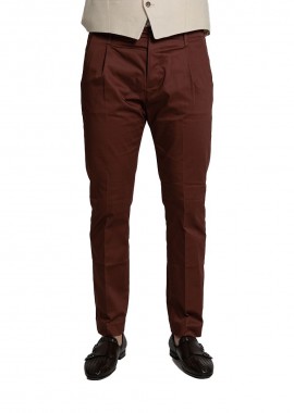 NINE IN THE MORNING Ανδρικό Μπορντό Tailored Chino Trousers-Bordeaux