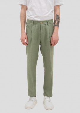 DRYKORN - DRYKORN Ανδρικό Πράσινο Linen Trousers 'Chasy'