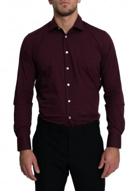 MONK - MONK Ανδρικό Κόκκινο Long-Sleeve Shirt/Bordeaux