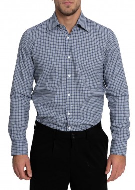 MONK - MONK Ανδρικό Μπλε Floral-Print Shirt