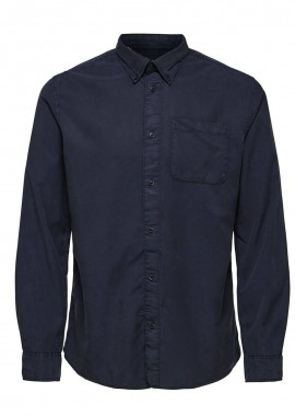 SELECTED HOMME - SELECTED HOMME Ανδρικό Μπλε Patch-Pocket Shirt/Navy