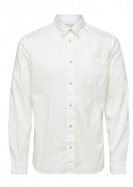 SELECTED HOMME - SELECTED HOMME Ανδρικό Λευκό Patch-Pocket Shirt/White