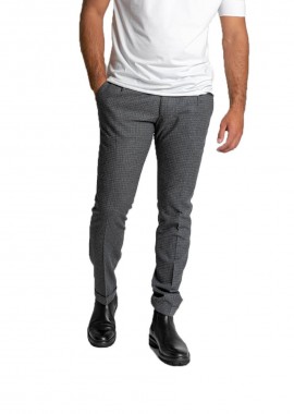 FOUR TEN Ανδρικό Γκρι Tartan Tailored Wool Trousers