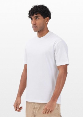 I'M BRIAN - I'M BRIAN Ανδρικό Λευκό Mercerized Cotton Crew Neck T-Shirt
