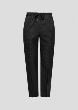 VERSACE Ανδρικό Μαύρο Greca Pattern Trousers