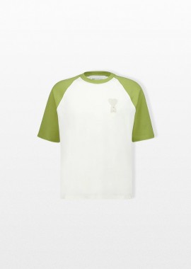 AMI PARIS - AMI PARIS Ανδρικό Λευκό Boxy Fit Cotton T-Shirt