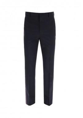 VALENTINO GARAVANI - VALENTINO GARAVANI Ανδρικό Μαύρο Logo Selvedge Trousers