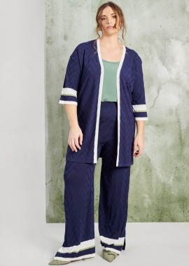 Πλεκτή ανάγλυφη παντελόνα