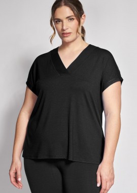 BASIC Μπλούζα με φάσα V