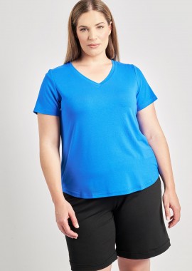 Basic μπλούζα με λαιμόκοψη V