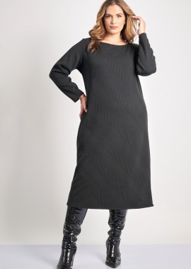 Μίντι φόρεμα με μακριά μανίκια