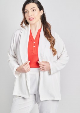 Μπλέιζερ με πέτο washed ανάγλυφο