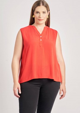 Μπλούζα αμάνικη βισκόζη γκοφρέ