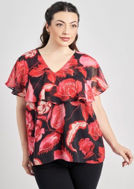 Μπλούζα chiffon σε εμπριμέ φλοράλ