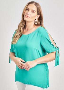 Μπλούζα με άνοιγμα στα μανίκια